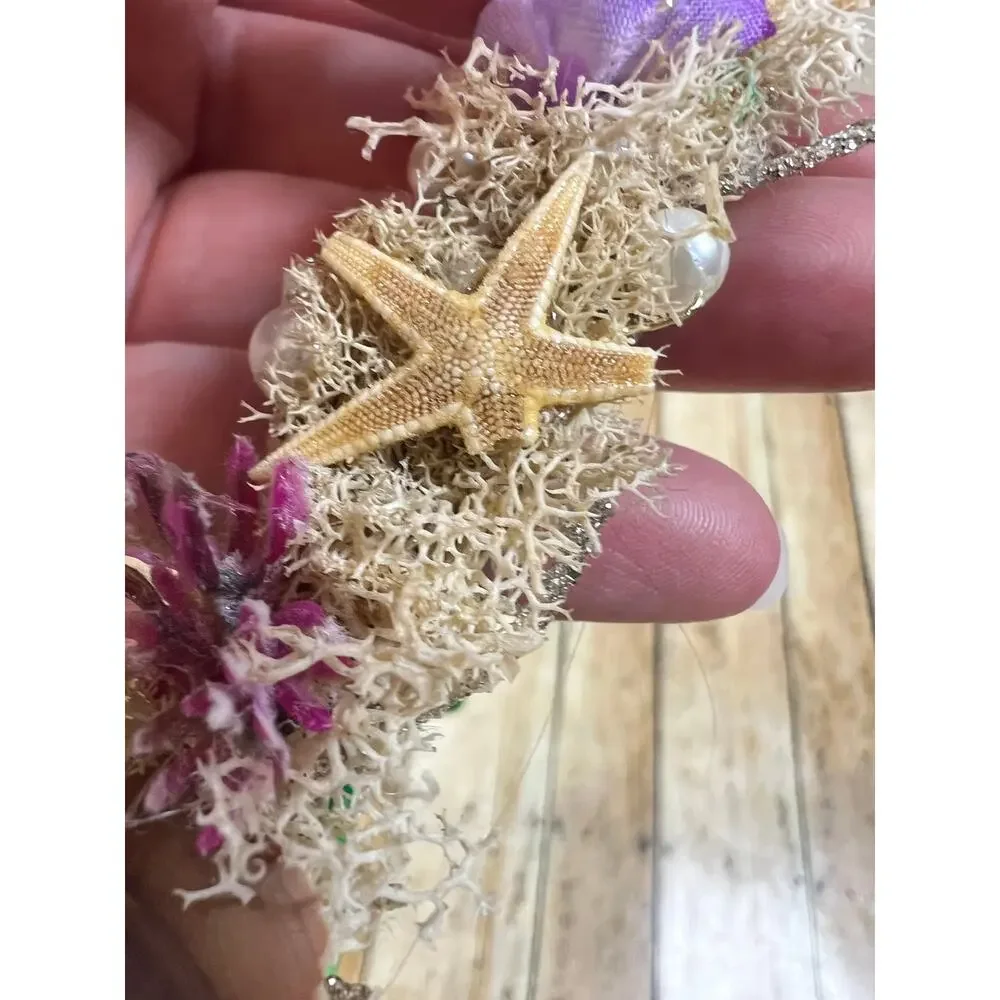 Eleina May & Co Mermaid Beach Halo Crown with Adjustable Ribbon Tie